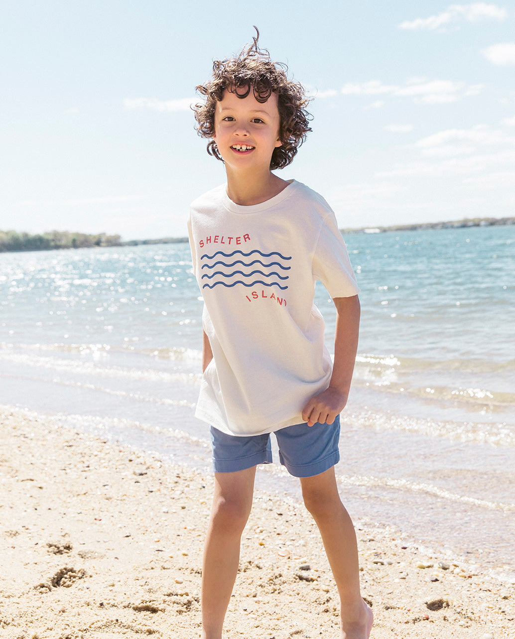Surf Wave Youth Shelter Island Tee, Natural